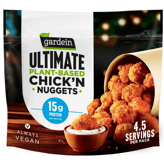Gardein Ultimate Plant-Based Chick'n Nuggets, Vegan, Frozen Meat Alternative, 14.7 oz.