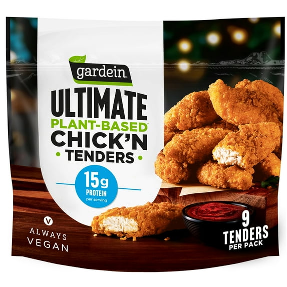 Gardein Ultimate Plant-Based Chick'n Tenders, Vegan, Frozen Meat Alternative, 15 oz.