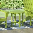 thumbnail image 1 of Garden 18" Inch Round Plastic Outdoor Patio Side Table, Lime Green, 1 of 7