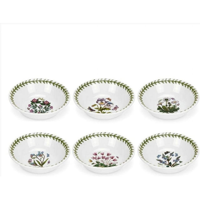 Garden 5" Mini Bowl Set of 6 Assorted Motifs Fine Earthenware
