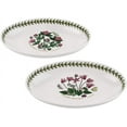 Garden 8.5" Oval Dishes Set of 2 Platters Cyclamen & Rhododendron
