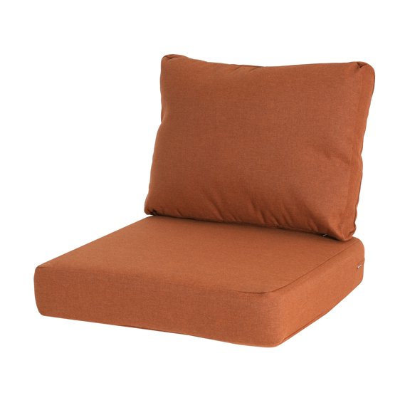 Garden Accessories Noah Outdoor Club Chair Cushion Set, Seat Cushion and Back Cushion, Orange,Outdoor Garden Accessories
