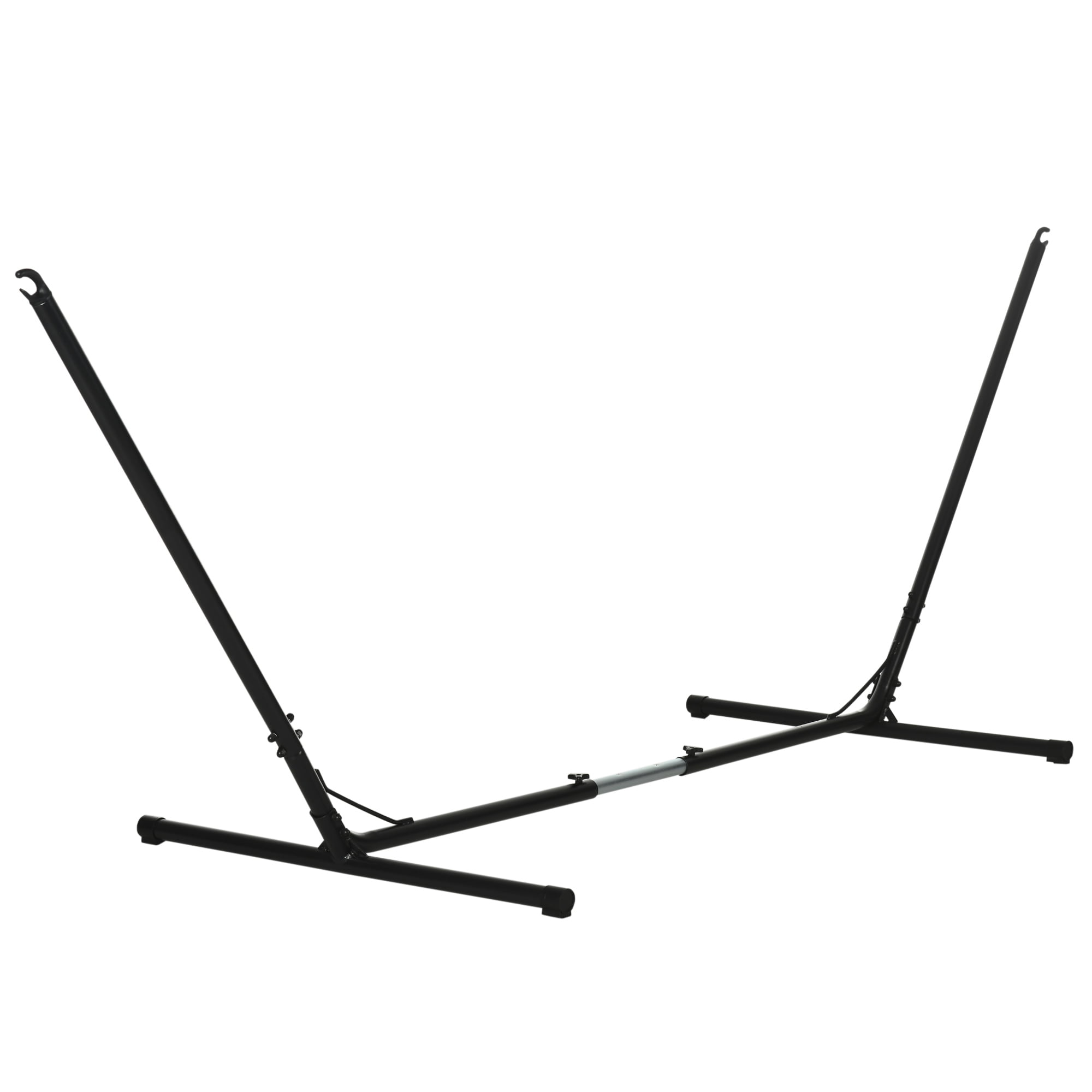 Garden Accessories Outsunny Universal Hammock Stand 10-13ft Adjustable Steel Stand Space-Saving and Portable Carrying for Indoor and Outdoor Use, Black,Garden Decorative Accessories