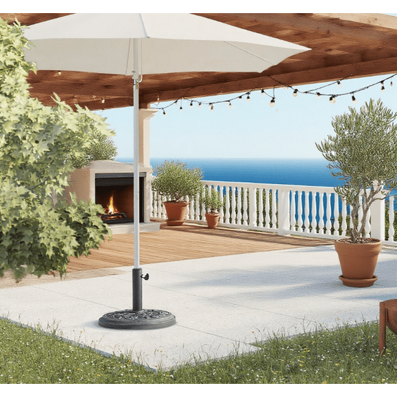 Garden Accessories Round Resin Umbrella Base Stand Market Parasol Holder,Outdoor Garden Accessories