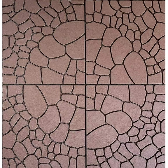Garden Accessories Stone texture 12" Patio Deck Tiles, DIY Module Interlocking Decking Tiles Floor Tile,Easy and Quick Installation Court Tiles for Porch Poolside Balcony Backyard 44pcs Brown,Outdoo