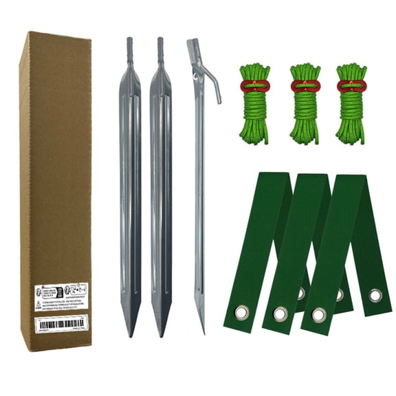 Tree Stake Set for Anchoring Newly Planted Trees Straightening Leaning Garden Accessories Rustproof Stakes with Strap