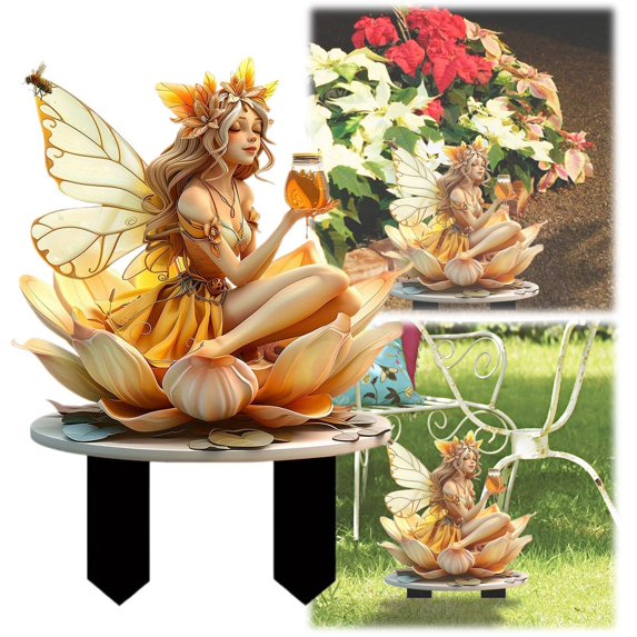 Garden Acrylic Fairy Flower Card Slot For Outdoor Yard Party Decoration With Elegant Design