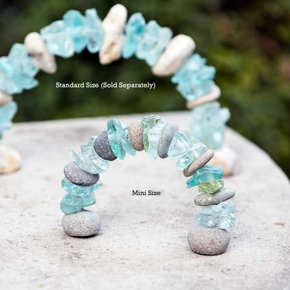 Garden Age Cairn Decor Monument Natural Grey Stone 5.5" H x 7" W