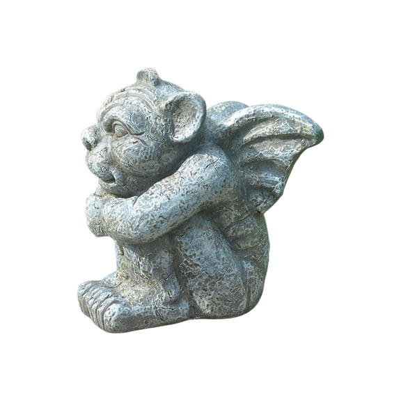 Garden And Courtyard Decoration, Emmett Stone Statue, Ghost Protector Stone Statue, Is A Gothic Sculpture Resin Handicraft