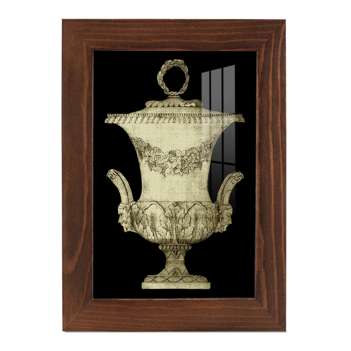 Garden Antiquities III -Framed Print w/glass-Chestnut