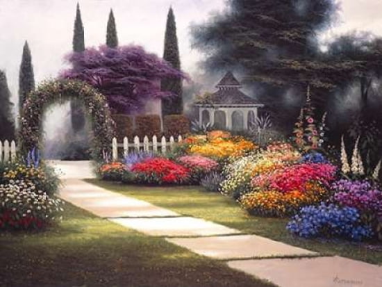 Garden Arbor Canvas Art - Egidio Antonaccio (22 x 28)