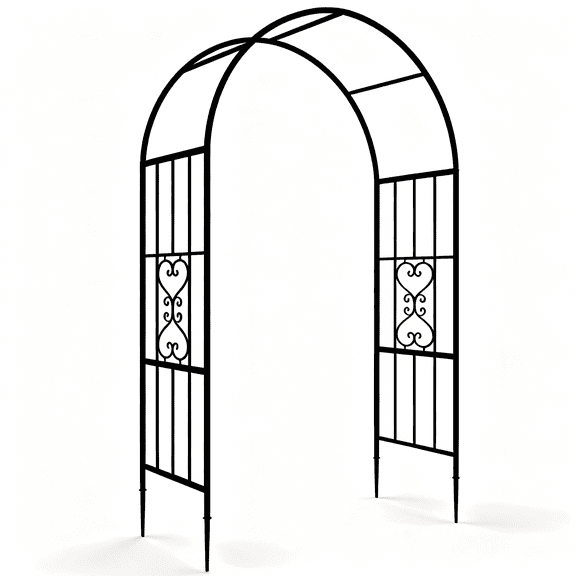 Garden Arch - 87"(H)*47"(L), Rust-Resistant and Sturdy Metal Garden Arbor, Trellis for Climbing Plants Outdoor, Use for Backyard, Patio, Lawn and Wedding Decorations（20MM Pipe）