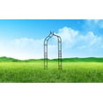 thumbnail image 1 of Garden Arch Arbor Arbour Trellis Archway for Climbing Plants Roses Vines Support Rack, Outdoor Garden Lawn Backyard Patio, Matte Black, 1 of 5