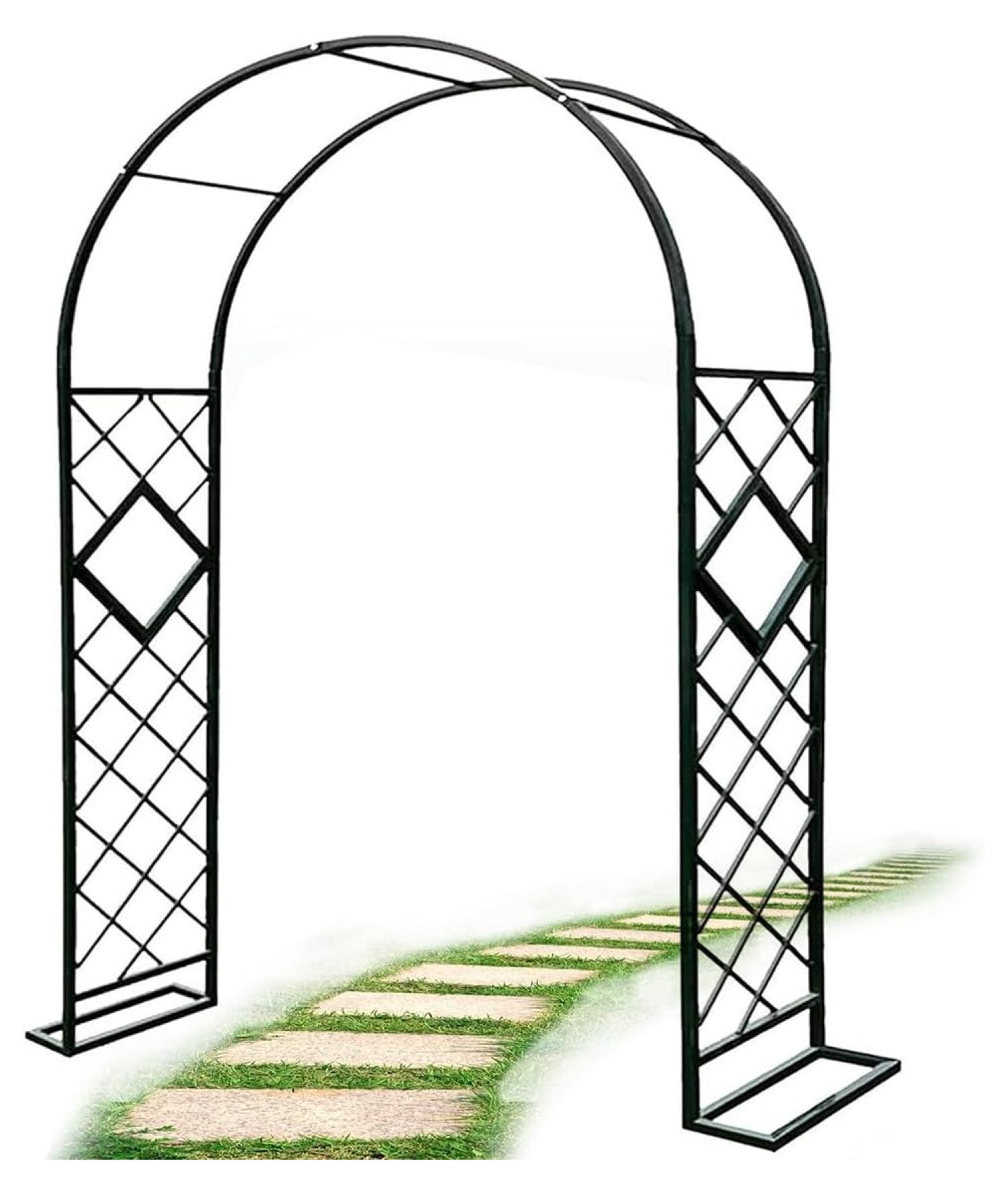 Garden Arch Metal Arbor 6.5ft 8.5ft 10ft 11.8ft 12.5ft Roses Climbing ...