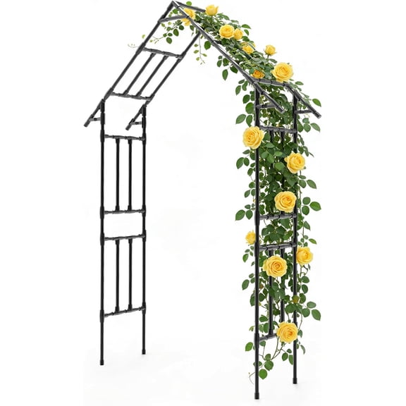 Garden Arch Trellis - 48" L *98" H*16" W, Gothic Abor Trellis with Reinforced Frame, Garden Arch Trellis for Climbing Plants Outdoor, Heavy Duty Metal Arch for Backyard, Patio, Lawn, Balcony