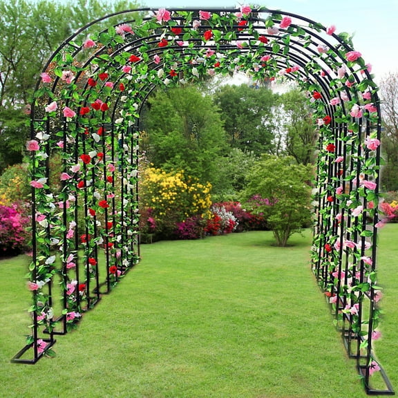 Garden Arch Trellis For Climbing Plants, 9.8'x7.2' Home Outdoor Wedding Arches, Metal Arbor Arches For Indoor, Garden, Ceremony, Baby Shower, Party, Decoration