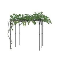 Garden Arch Trellis for Climbing Plants, Metal Arched Arbor with Durable Powder-Coated Finish, Perfect for Weddings, Gazebos, and Outdoor Decor, 6.62 Feet Tall, for Lawn, Party,Easy Assembly