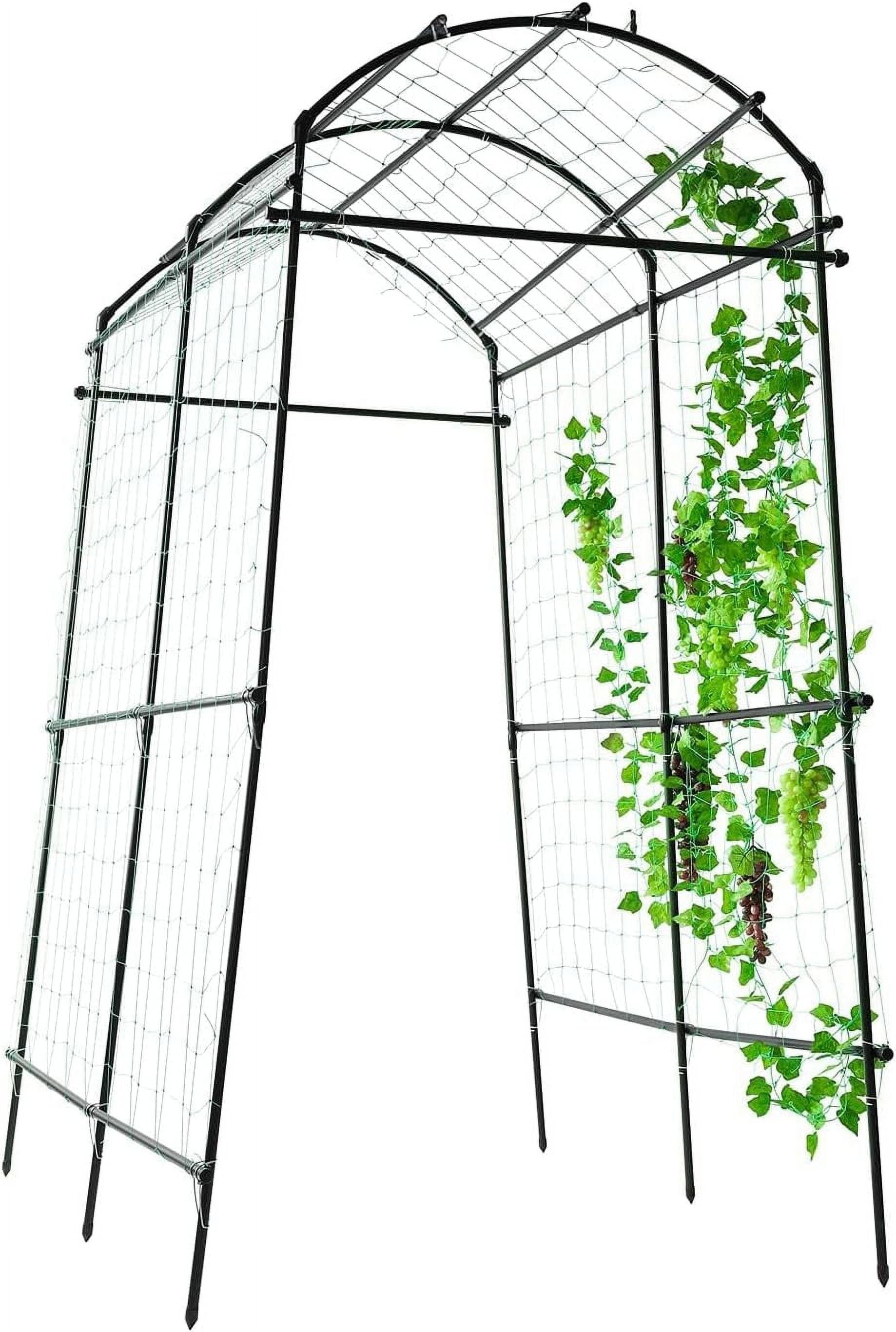 Garden Arch Trellis for Climbing Plants Outdoor, 7 ft Tall Walkway