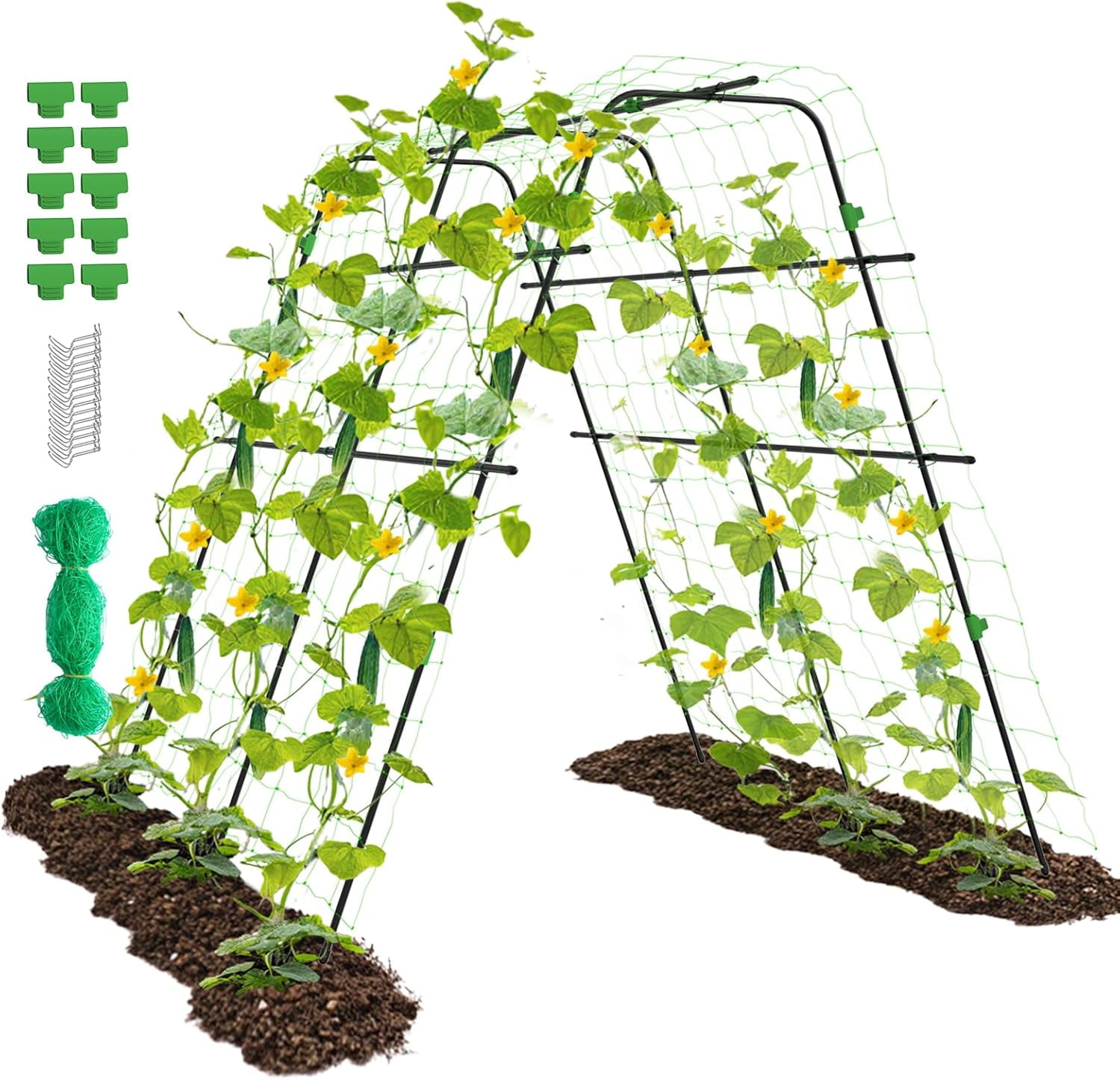 Garden Arch Trellis for Climbing Plants Vegetable Outdoor 67" x 63" A ...