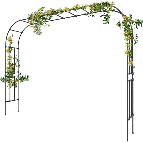 Garden Arch Trellis - Length: 126in, Height: 94.5in Garden Arch Arbor Trellis for Climbing Outdoor - Garden Arch for Lawn, Party, Ceremony Wedding Decoration