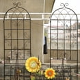 thumbnail image 1 of Garden Arch Trellis for Climbing Plants, Metal Arch Arbor, Black Yard Lawn Fence Trellis, 86.7" x 19.7", 1 of 9