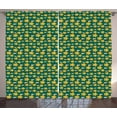 thumbnail image 1 of Garden Art Curtains 2 Panels Set, Abstract Blossoming Spring Flowers with Foliage Vintage Botanical Illustration, Window Drapes for Living Room Bedroom, 108W X 90L Inches, Multicolor, by Ambesonne, 1 of 3
