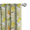 thumbnail image 1 of Garden Art Curtains 2 Panels Set, Narcissus Flowers Bouquet Colorful Jonquil Blooms Hand Drawn Spring Pattern, Window Drapes for Living Room Bedroom, 56"W X 63"L, Multicolor, by Ambesonne, 1 of 5