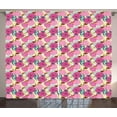 thumbnail image 1 of Ambesonne Garden Art Curtains 2 Panel Set, Colorful Leaves Splashes, 108" x 84", Multicolor, 1 of 3