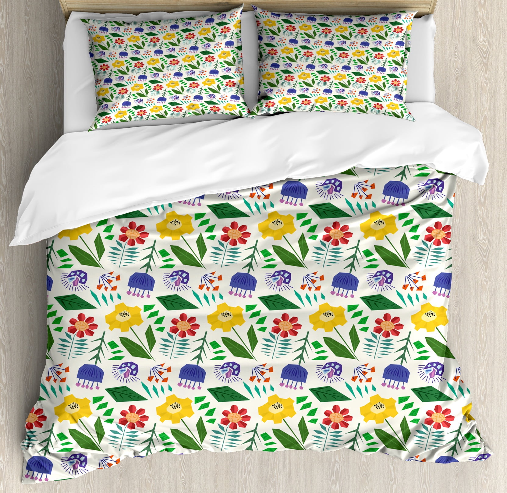 Photo inspiration: Visual Reference: Garden Art Duvet Cover Set Scandinavian Style Illustration Of Colorful