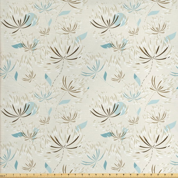 Ambesonne Garden Art Fabric by the Yard Upholstery, Classic Flower Design, 3 Yards, Multicolor