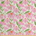 thumbnail image 1 of Ambesonne Garden Art Fabric by the Yard Upholstery, Pink Echinacea Flowers, 5 Yards, Multicolor, 1 of 4