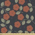 thumbnail image 1 of Ambesonne Garden Art Fabric by the Yard Upholstery, Flower Dark Toned Dots, 1 Yard, Night Blue Ruby Green, 1 of 5