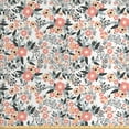 thumbnail image 1 of Ambesonne Garden Art Fabric by the Yard Upholstery, Flowering Field, 5 Yards, Charcoal Grey Mustard, 1 of 4