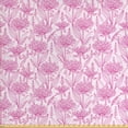 thumbnail image 1 of Ambesonne Garden Art Fabric by the Yard Upholstery, Pastel Spring Bloom, 2 Yards, Pink and Pale Pink, 1 of 4