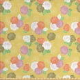 thumbnail image 1 of Garden Art Fabric by the Yard, Romantic Colorful Rose Blooms on Yellow Background Sketch Style Feminine Bouquet, Decorative Upholstery Fabric for Chairs & Home Accents, Multicolor by Ambesonne, 1 of 4
