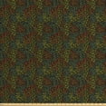 thumbnail image 1 of Ambesonne Garden Art Fabric by the Yard Upholstery, Wildlife of Forest, 10 Yards, Royal Blue Army Green, 1 of 4