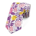 thumbnail image 1 of Garden Art Necktie, Delicate Blossoms, Dress Tie, 3.7", Multicolor, by Ambesonne, 1 of 3