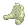 thumbnail image 1 of Garden Art Reading Pillow, Print of Floral Motif with Green Leaves and Orange Blooms, Bedrest Cushion with Back Pocket and Washable Cover, 2 Sizes, by Ambesonne, 1 of 3