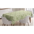 thumbnail image 1 of Garden Art Tablecloth, Spring Flowers Bouquet Crocuses with Healthy Fresh Petals Botanical, Rectangle Satin Table Cover for Dining Room and Kitchen, 60" X 90", Pale Green Orange Cream, by Ambesonne, 1 of 2