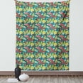 thumbnail image 1 of Garden Art Tapestry, Hand Drawn Style Colorful Bedding Plants Roses and Wildflowers with Little Dots, Wall Hanging for Bedroom Living Room Dorm Decor, 60W X 80L Inches, Multicolor, by Ambesonne, 1 of 2