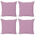 thumbnail image 1 of Garden Art Throw Pillow Cushion Case Pack of 4, Graphic Pattern of Tropical Wildflowers Clutter on a Plain Backdrop, Modern Accent Double-Sided Print, 4 Sizes, Pale Purple and White, by Ambesonne, 1 of 2