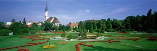 Garden At Schonbrunn Palace (Schloss Schonbrunn) Vienna Austria Canvas Art - Panoramic Images (36 x 12)