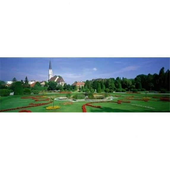 Garden At Schonbrunn Palace - Schloss Schonbrunn Vienna Austria Poster Print by - 36 x 12