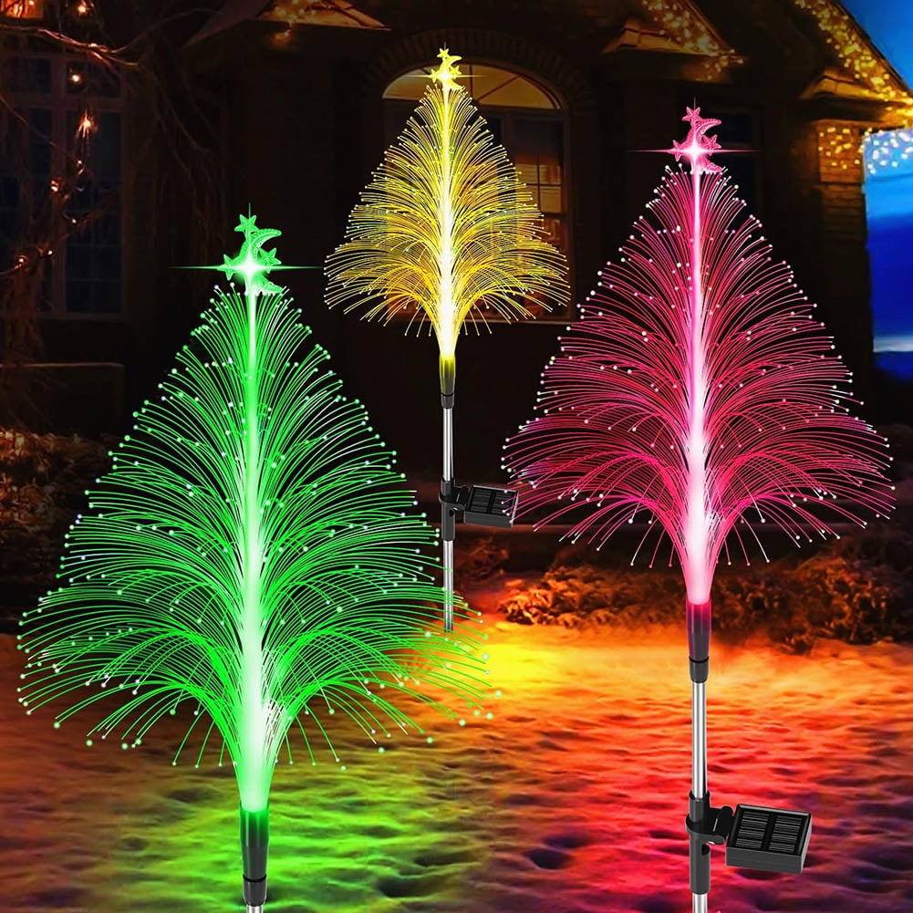 Garden Atmosphere Light 7 Colors Changing Solar Fiber Optic Garden Light (1PC)