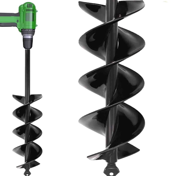 Garden Auger Drill Bit for Planting 3x16.5inch,Total Solid Barrel Extensive Blades,for Planting Flowers Bulbs,Rapid Planter Earth Post Umbrella Hole Digger for 3/8" Hex Drive Drill