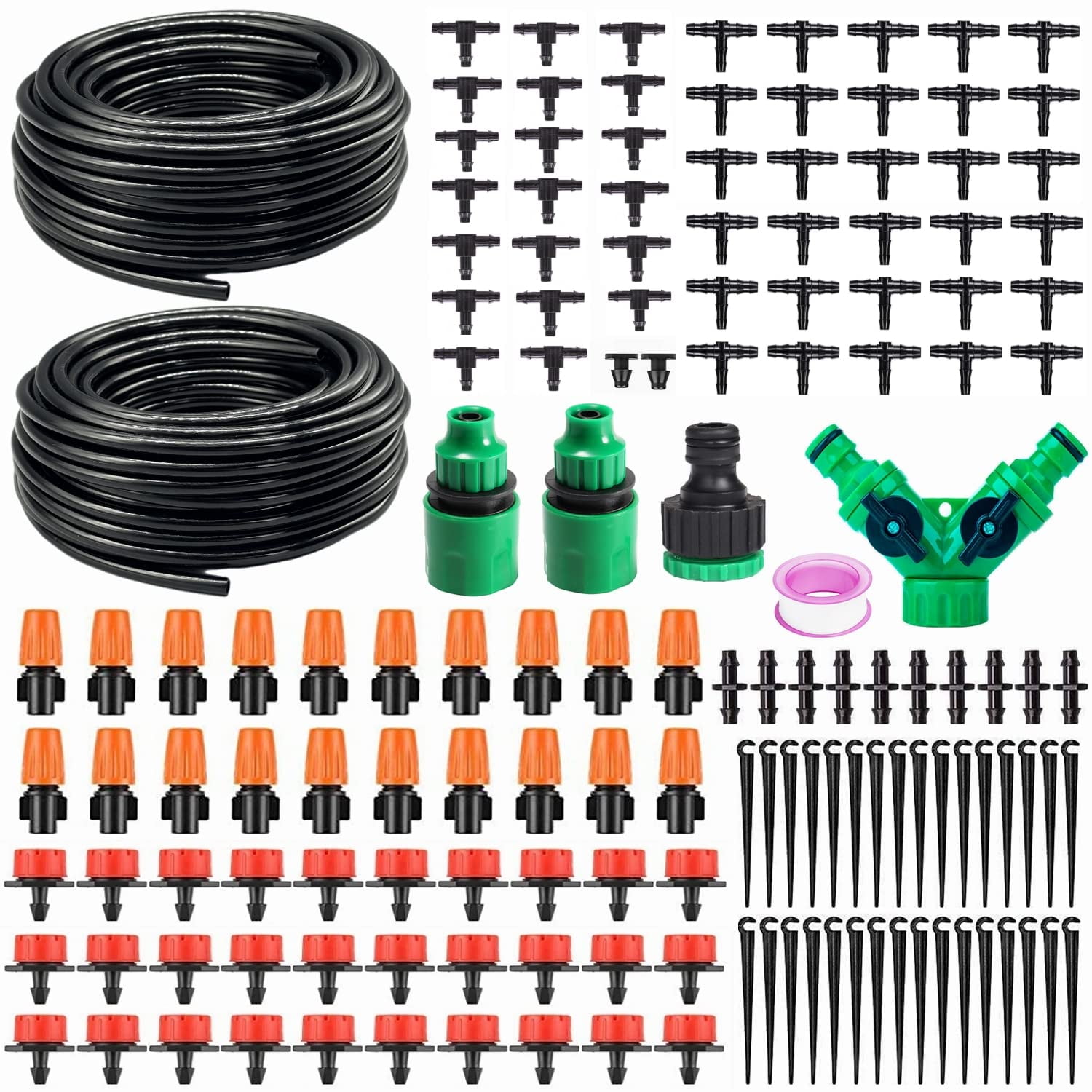 Garden Automatic Drip Irrigation Set,30m Adjustable Micro DIY