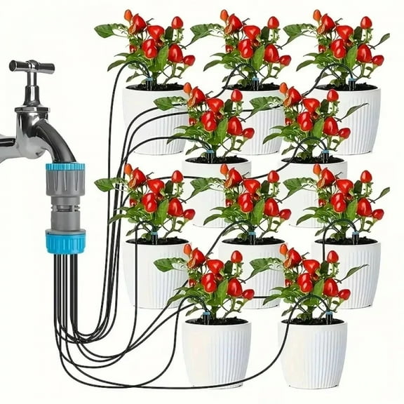 Garden Automatic Watering Device, Gardening lrrigation System, Drip Seepage Device With 10 Dripper Head Kit For Greenhouse