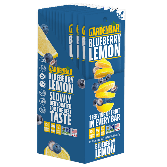 Garden Bar Blueberry Lemon Dehydrated Fruit Jerky 12 Count