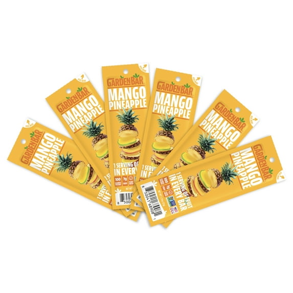 Garden Bar Mango Pineapple Dehydrated Fruit Jerky 6 Count