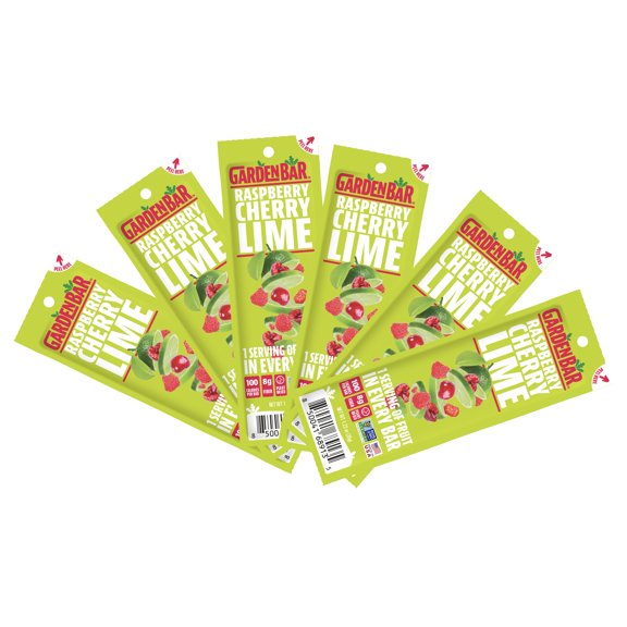 Garden Bar Raspberry Cherry Lime Dehydrated Fruit Jerky 6 Count